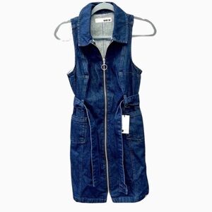 Topshop Blue Denim Mini Dress